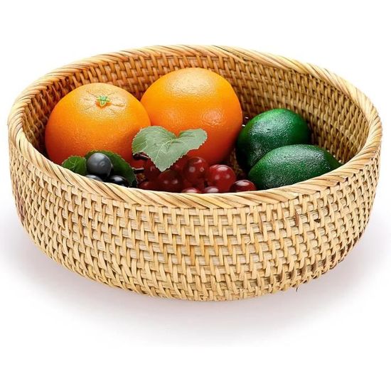 Corbeille à Fruits En Plastique Avec Fond Aéré - Support De Cuisine Pour Fruits Et Légumes - 26.5x11.5cm