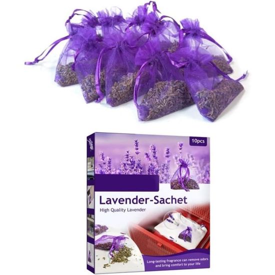 Anti Mite Lot De 10 Sachets De Lavande Parfumée 100 G Musc Intime