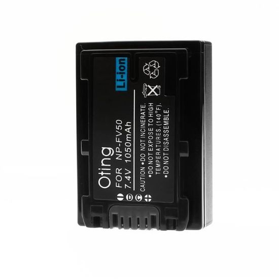 Batterie NP-FV50 HOSAN - Kit 2 Batteries + Chargeur Pour Sony PJ430V PJ540 Etc.