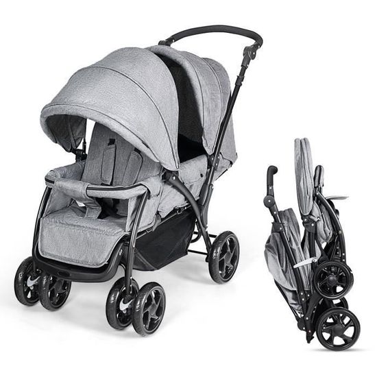 Poussette landau double duet scandinavien jumeau 2en1 shop