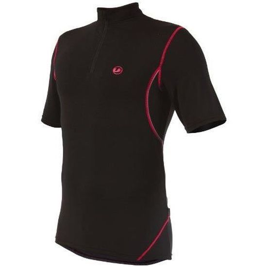 Ultrasport T-Shirt de Sport à séchage Rapide pour Homme Noir Black Red 