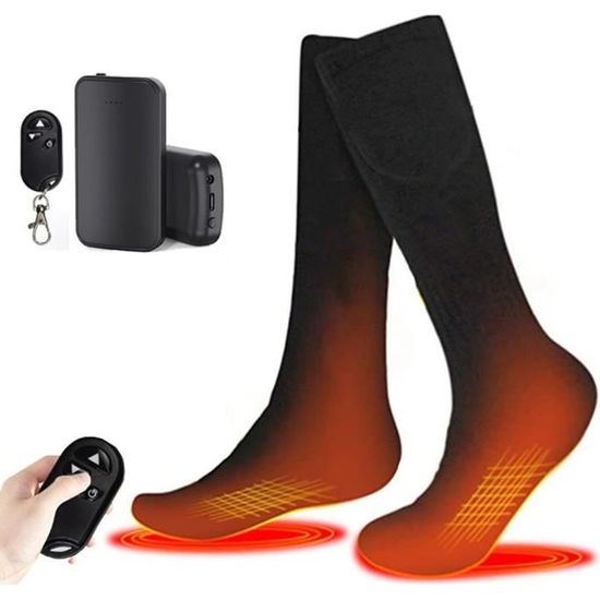 Chaussettes Chauffantes Femme Homme USB 3.7V 2200mAh Rechargeables  Thermiques Chauffe-Pieds pour Cyclisme Ski Camping Randonnée - Cdiscount  Sport