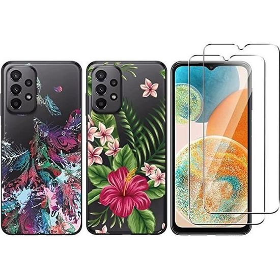 Pack Protection écran VIVO V21 5G - 2 Films Verre Trempé + Coque Gel Transparente