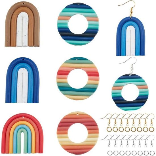 Kit Création Boucles D'oreilles 168 Pièces – Acrylique Transparent, DIY