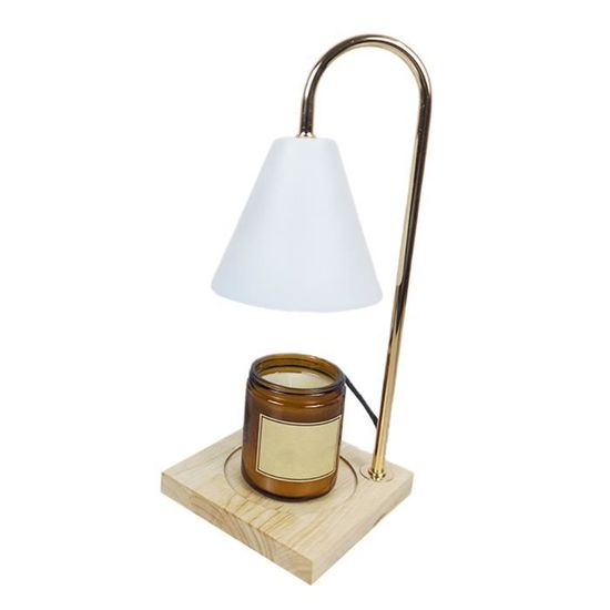 Lampe Chauffe Bougie, Chauffe Bougie, Candle Warmer Avec Minuterie Et Variateur Hauteur Reglable 4 Niveaux De Luminosite Noir 99022362