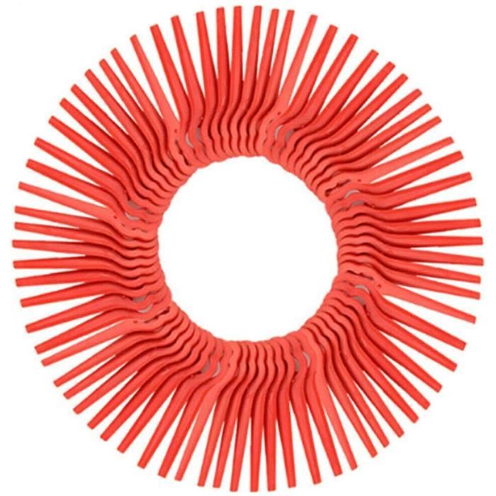 Lot de 100 Lames en Plastique de Rechange pour Coupe Bordure Florabest LIDL,Longueur 83mm (Rouge)[170]