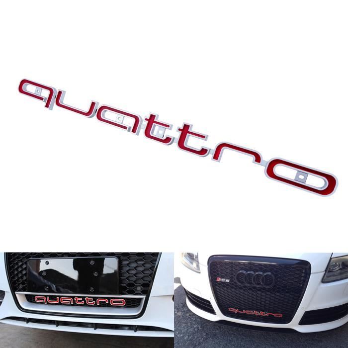ANGRONG Rouge Grill Badge Emblème Logo QUATTRO Pour Audi A1 A3 A4 A5 A6 A7 S3 S4 RS4 S5