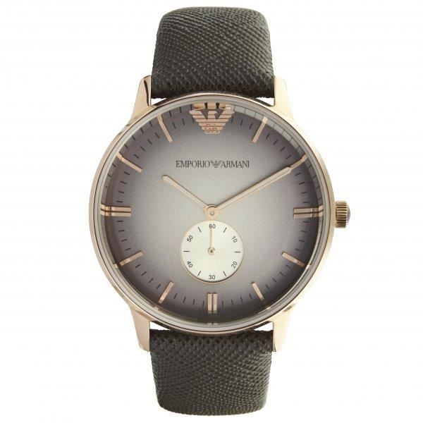 ar1723 rose montre unisexe cuir texturé doré & vert