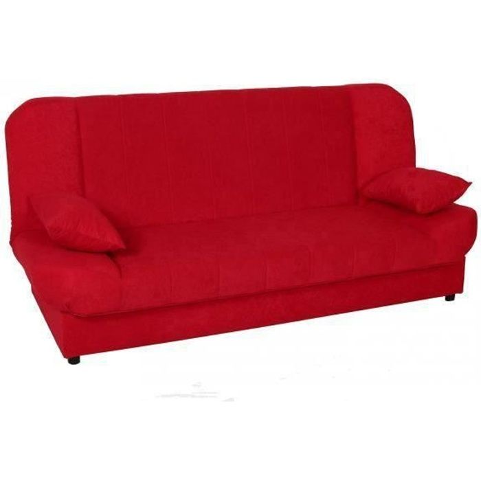 CANAPÉ CLIC CLAC CONVERTIBLE ROUGE