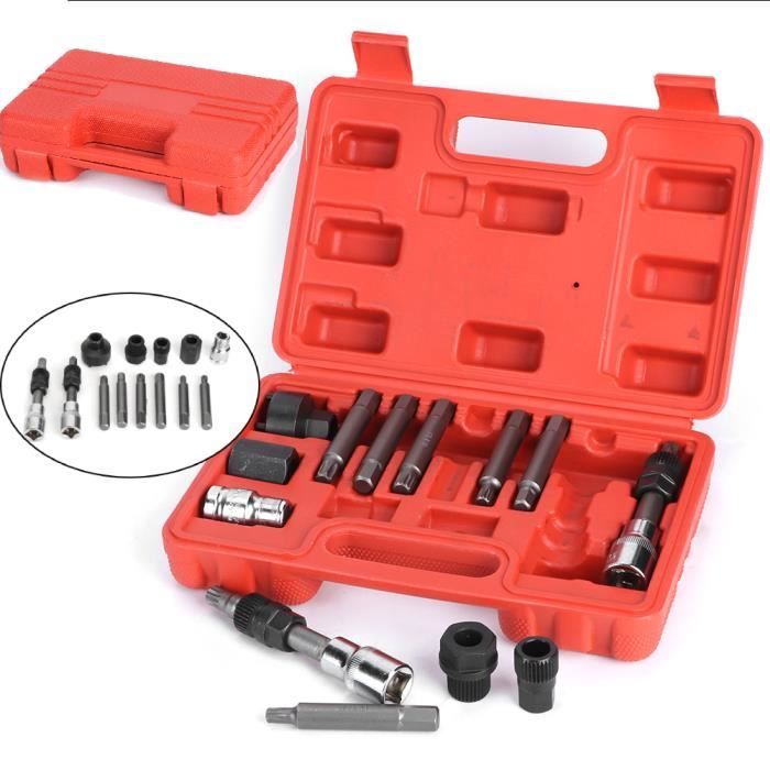 13 pièces - ensemble alternateur roue libre poulie retrait douille bit Garage Service outils Kits adaptés pour Ford HB031 -YAP