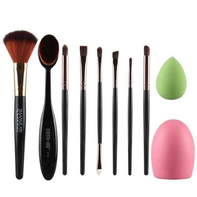 【Accessoires de nettoyage】10pcs pinceau de maquillage éponge de maquillage brosse de maquillage nettoyant fond de teint