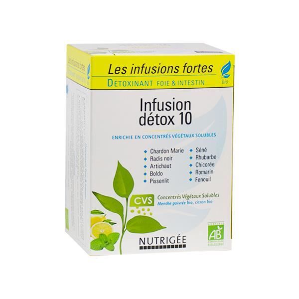Nutrigée Infusion Détox 10 Plantes Bio 30 sachets