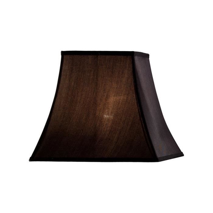 Inspired Diyas - Contessa - Abat-jour carré moyen noir 165, 305 mm x 270 mm