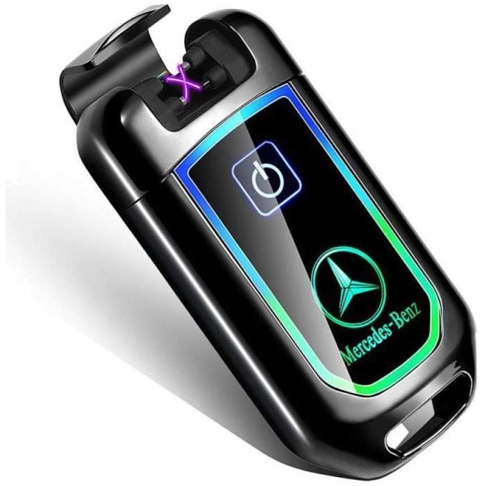 Briquet electronique Modèle de clé de Voiture Double Arc Impulsion Briquet Empreinte Digitale écran Tactile USB Briquet Recha123