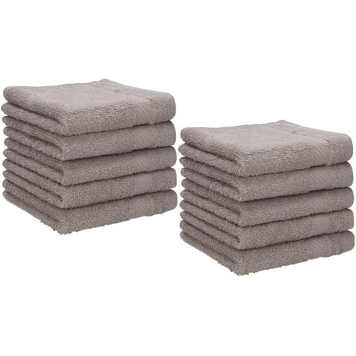 Bain, savons et soins du corps Betz Lot de 10 Serviettes débarbouillettes lavettes Palermo Taille: 30x30 cm Plusieurs Co 384780