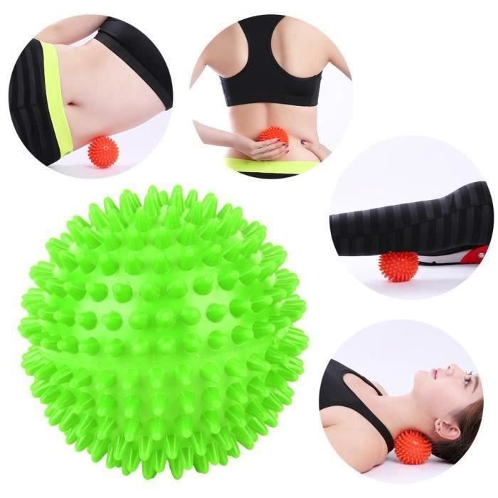 Rouleau de massage boule de massage Durable En Plastique Corps Spiky Balles Fitness Doigt Relax Outil vert 9 cm-CHE