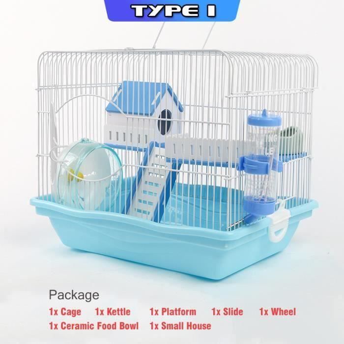 Hamster Cage Aver Bouilloire Petite Maison Plastique ROSE Type 1 Ve46007