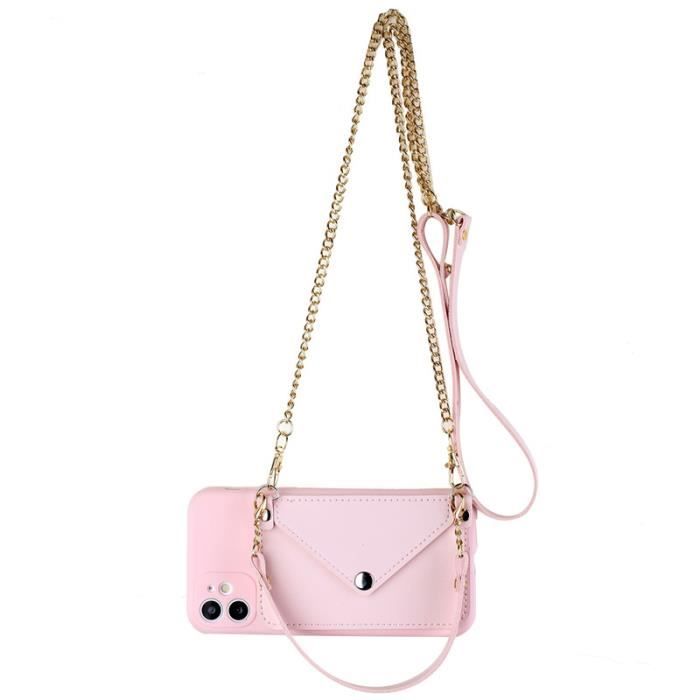 Coque Samsung Galaxy S10, Fente de Cartes Bandoulière Cuir Silicone Superieur Ultra-fin Léger Anti-Rayure, Rose