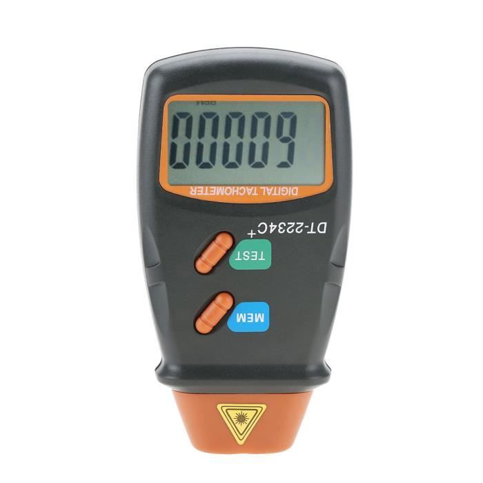 EBTOOLS Tachymètre DT-2234C + tachymètre photo laser LCD numérique sans contact Mini testeur de régime