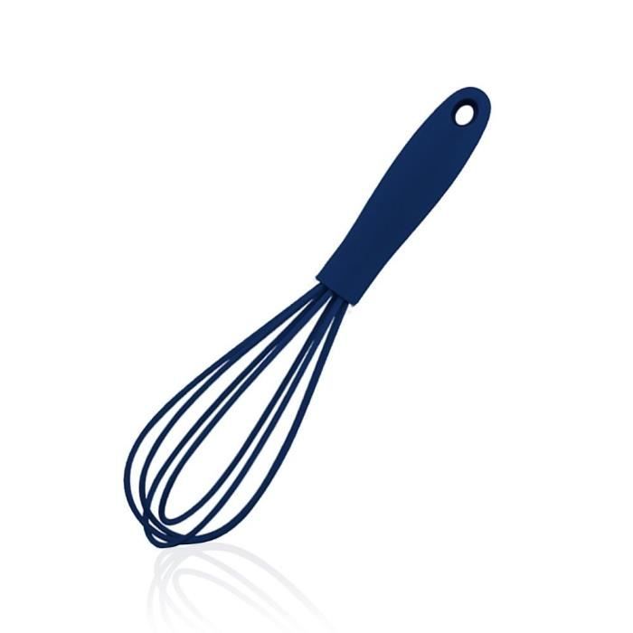 Fouet,Fouet Silicone cuisine antidérapant facile à nettoyer batteur à oeufs mousseur à lait ustensile de cuisine - Type Blue #A
