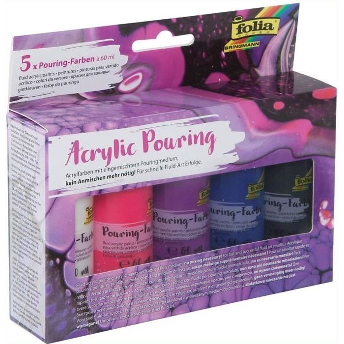 Peinture acrylique pour pouring INTENSE, assorti
