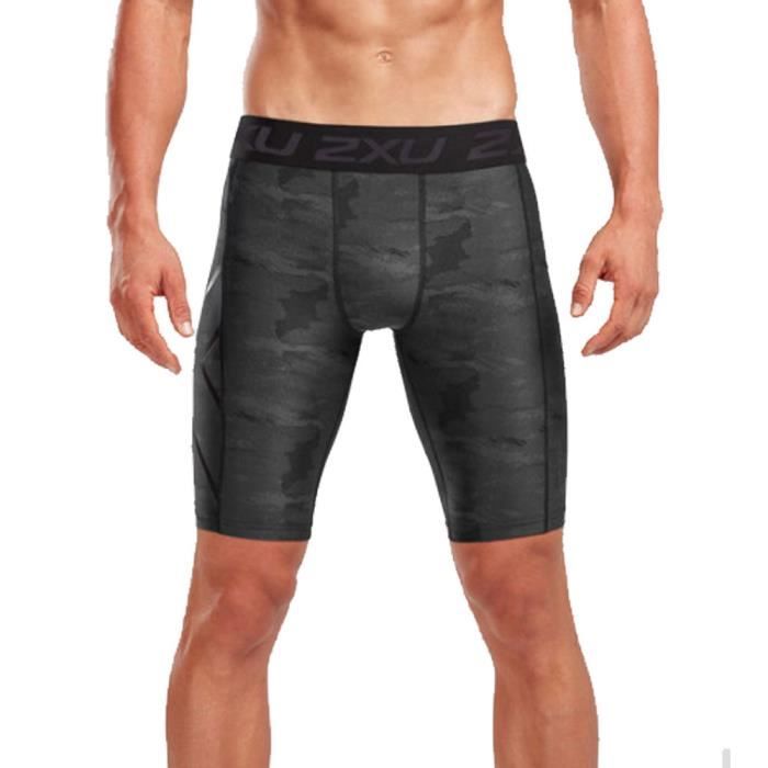 2XU Hommes Accelerate Print Compression Short Bermuda Sport Pants Trousers Bas