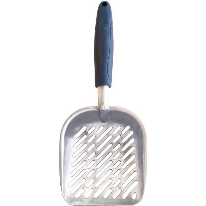 MPETS Pelle à litière Chrome - Pour chat - Bleu et chromé