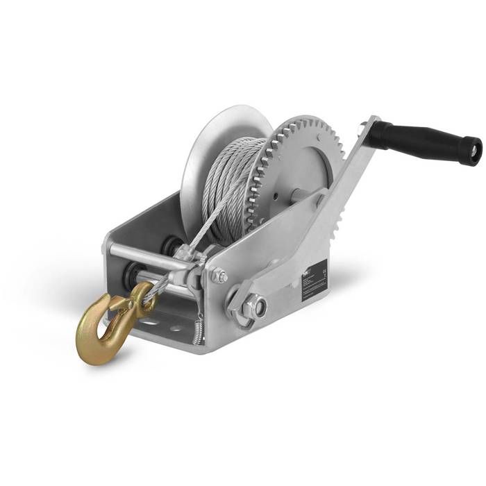 Treuil Manuel Anti-Retour Pour Bateau MSW (1130-2800 Kg Manivelle À Cliquet Câble En Acier De 10 M diamètre 5mm Rapports 2:1 Et 4:1)