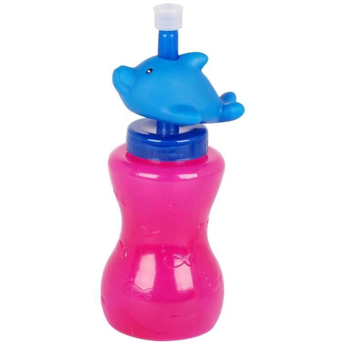 Gourde Enfant 300ml Design Ludique Dauphin Bouchon Doseur Hermétique