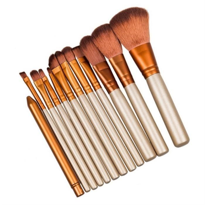 12pcs Pinceaux Maquillage Cosmétique Professionnel