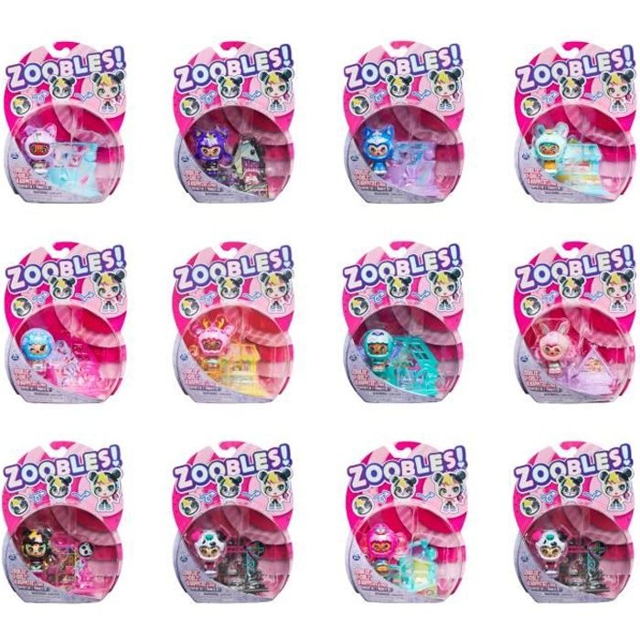 ZOOBLES JOUET - PACK DE 1 Z-GIRLZ - 6061365 - Boules Magiques et Colorées Transformables en Animaux Fantastiques - Modèle aléatoire