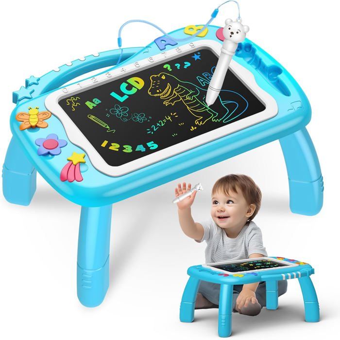 Tablette LCD 8,5 Pouces – Ardoise Magique Colorée Réutilisable – Jouet éducatif Pour Enfants 2 à 8 Ans – Lot De 2