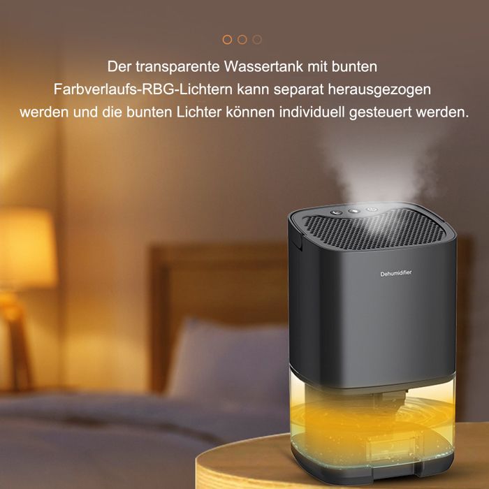 Déshumidificateur d'air, carré, silencieux, petit, déshumidificateur anti-humidité, noir-HAUSS SPOLE