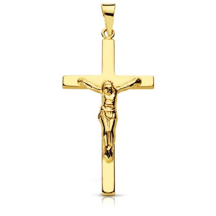 Pendentif - Médaille Christ sur la Croix Or 18 Carats 750 Jaune - Chaines Offertes - 18PCH13234 Pendentif - Médaille Christ sur la Croix Or 18 Carats 750 Jaune - Chaines Offertes - 18PCH13234