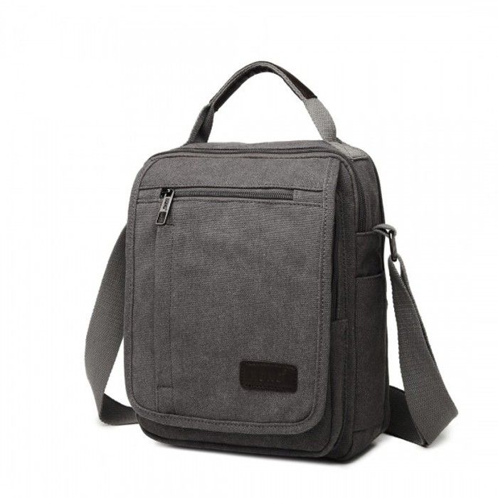 Sac à main - 21x16x25cm - Toile premium - Blocage RFID - Poche antivol - Gris