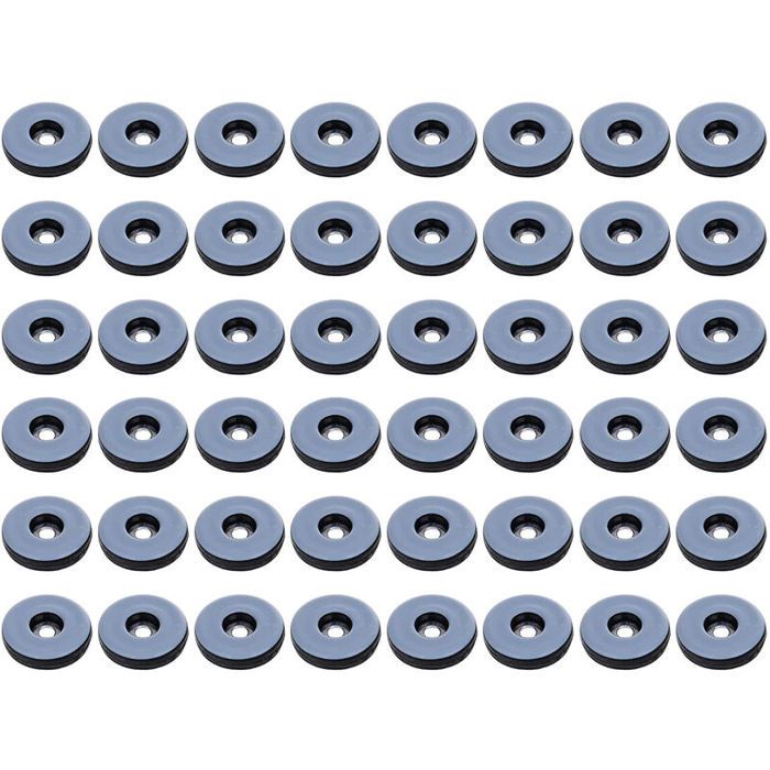 Veemoon Lot De 48 Patins Ronds Auto-adhésifs Pour Meubles - Noir