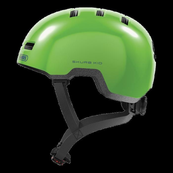Casque Enfant ABUS Skurb Kid – Look Skater, Coque In-Mold, Réglage Zoom Ace, Place Pour Une Tresse – Taille M, Vert