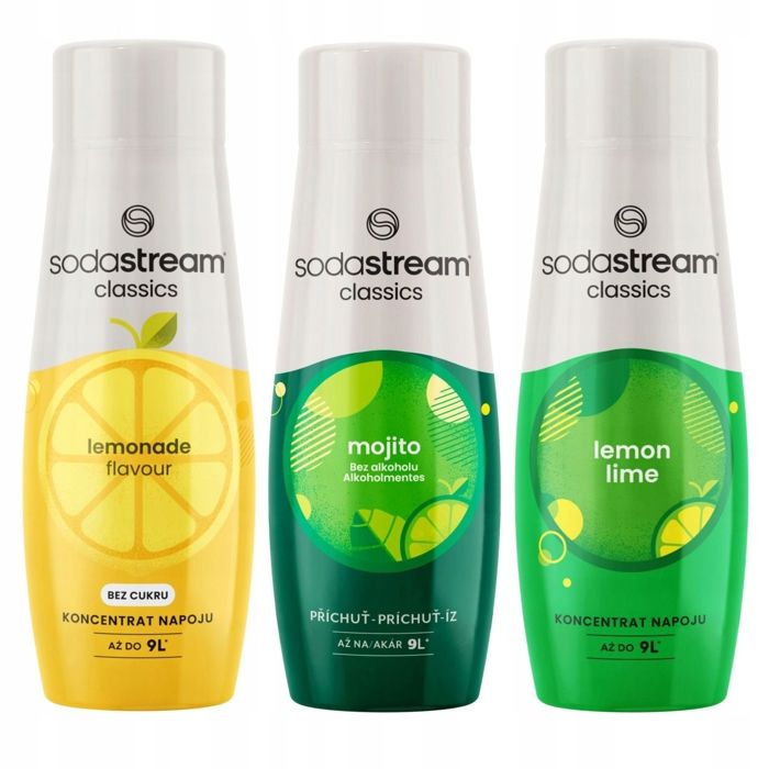 Limonade SodaStream + Citron vert + Mojito Sirop SodaStream
