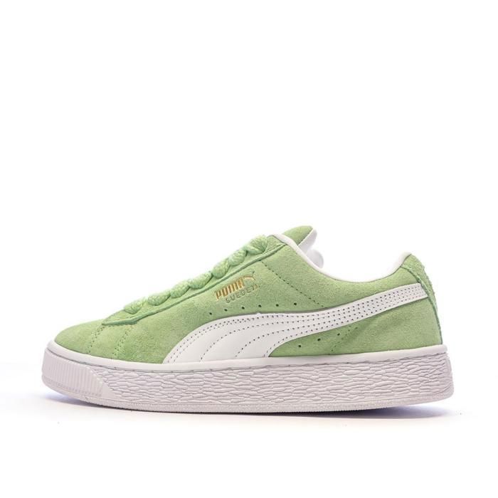 Puma Baskets Vert/Blanc Femme Puma Suede XL