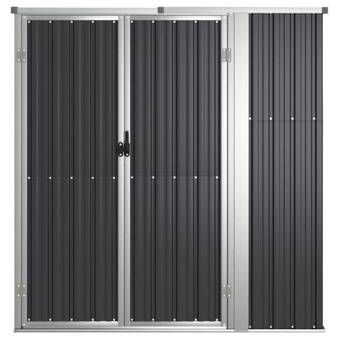 Bon plan Abri à outils de jardin - JILI HOT - Cabane à outils anthracite 161x89x161cm acier galvanisé Thome9297823