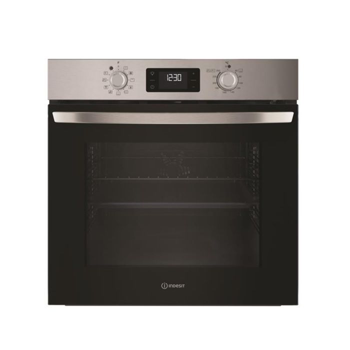 INDESIT Four pyrolyse multifonction 71 inox IO278PX - vue 3