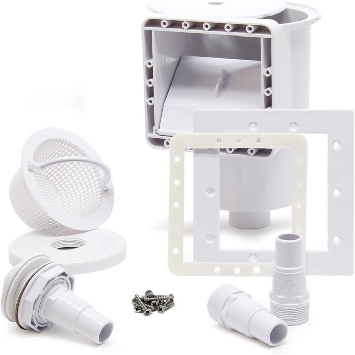 Skimmer (Écumeur) Pour Piscine Hors Sol - Automatique, Murale, Réglable - Pour Piscines Tubulaires Ou Gonflables - Filtre à Feuilles