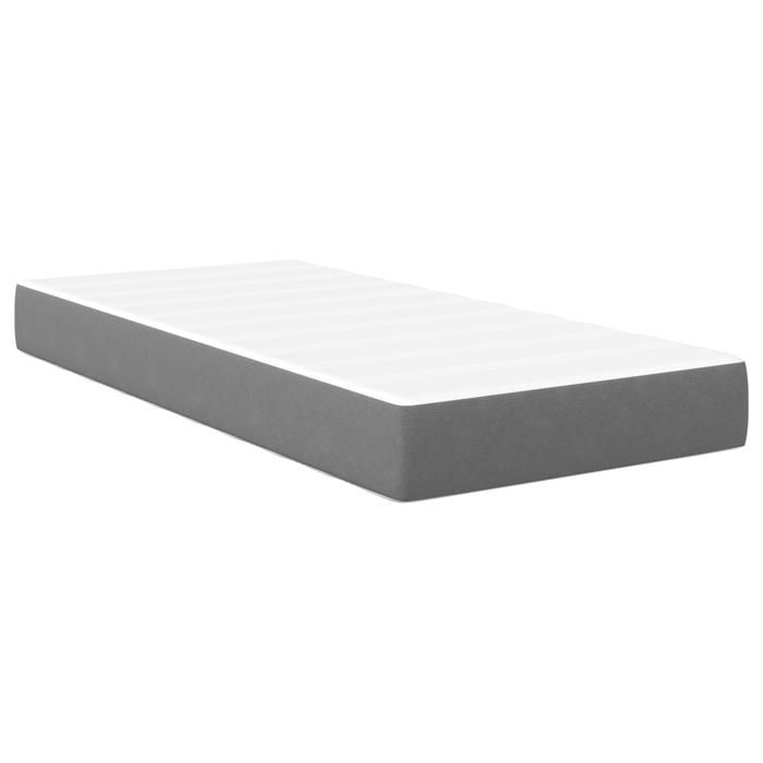 PROMOTION Matelas à ressorts ensachés Gris clair taille moyenne 90x200x20 cm - Tissu 72307 - BestMeuble