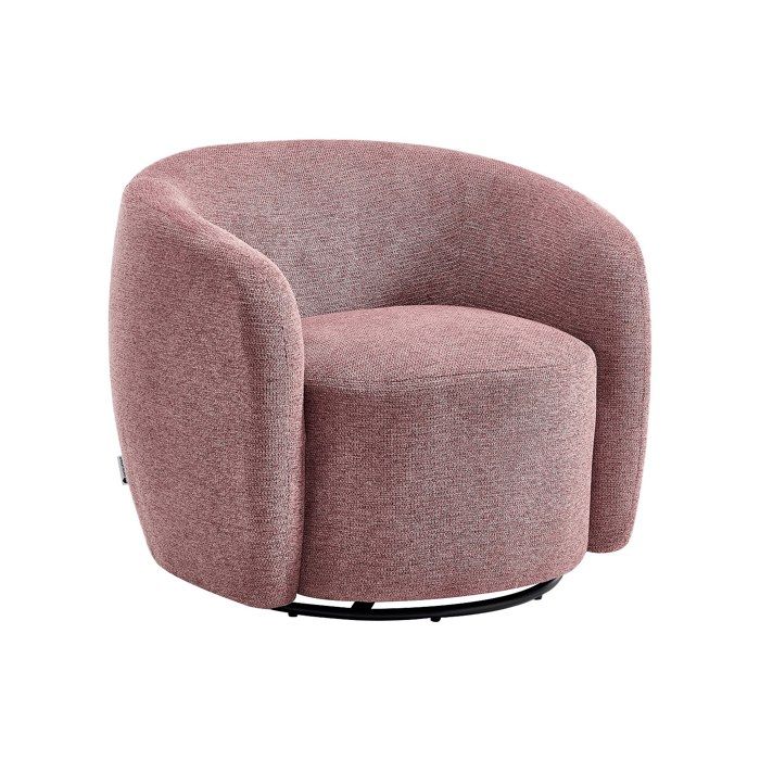 Fauteuil en tissu texturé rose VEREIDE
