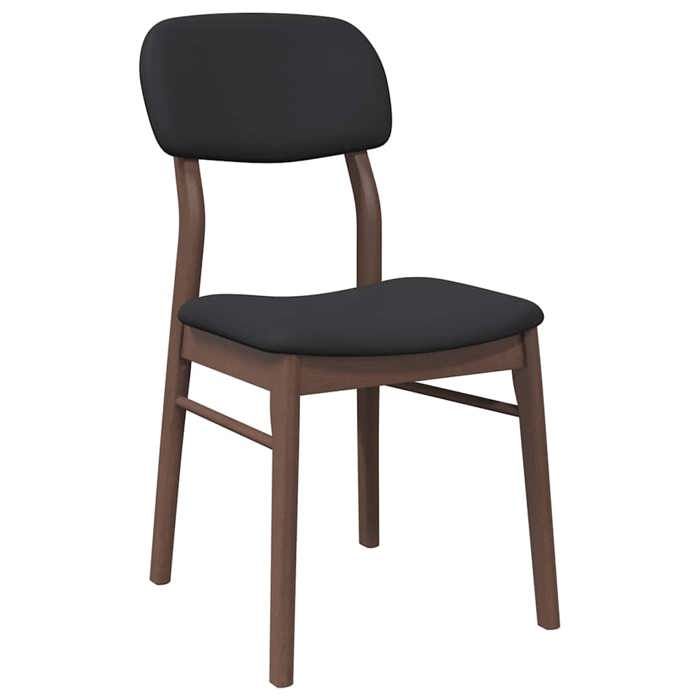 Brun Chaises de cuisine/bar - SOLOMON -[2 pcs] - avec coussins - marron bois massif caoutchouc CCC1537