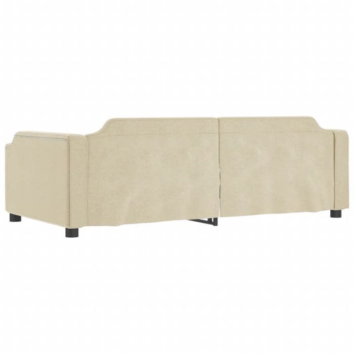 Remise 2026®Lit de repos simple - banquette lit Adulte - crème - 100x200cm tissu 603 5068372