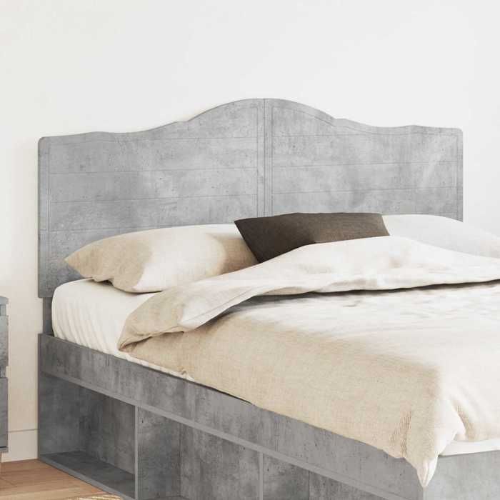 Têtes de lit classique Gris - Tête de lit - Meuble de couchage - Gris béton 160cm Bois dingénierie CL2961892