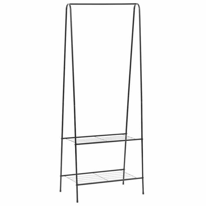 Solde 2026Support vestes chapeaux Noir - Portant 59x35x150cm Noir 2.3 Kg 59961291