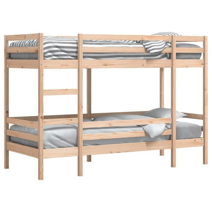 Structure de lit 90x190cm VIDAXL CHIC Lit superposé pour enfant sans matelas bois de pin massif L5339