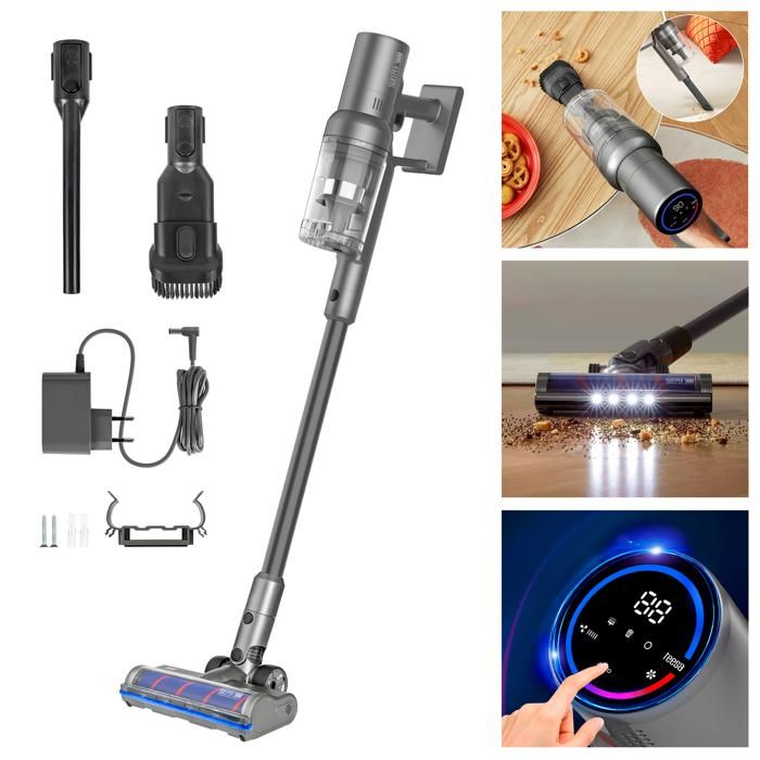 Aspirateur vertical sans fil 2 en 1 Teesa SWEEPER 9000 avec rétroéclairage LCD